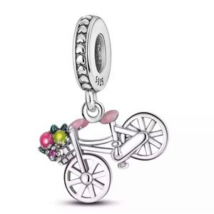 Bicycle 925 Sterling Silver Pandora Fit Charm